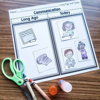 Long Ago and Today / Past and Present by Lindsay Keegan | TpT