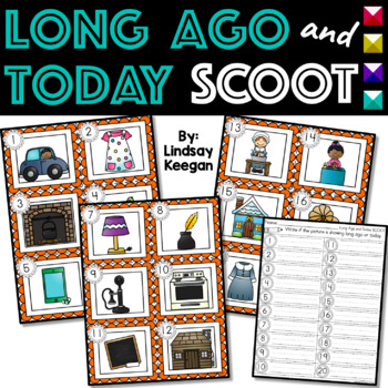 Preview of Long Ago and Today SCOOT or Write the Room