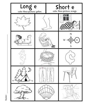 coloring long and short vowels packet 2 by kids and