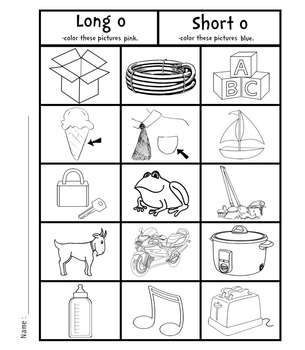 [Coloring] Long And Short Vowels Packet #2 by Kids and Coffee | TpT