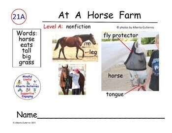 Preview of At A Horse Farm #21A: For Computer Reading