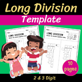 Long Division 2,3 Digit Multiplication Templates