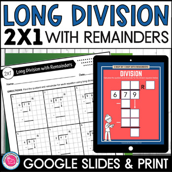 long division with remainders worksheet teaching resources tpt