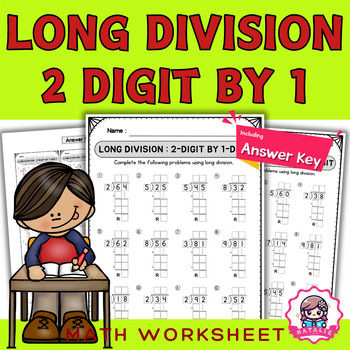 Preview of Long Division 2 Digit by 1 worksheets | Problem Solving | Number Sense | Math