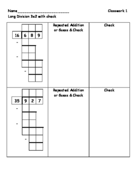 3 by 2 long division teaching resources teachers pay teachers