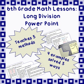 Preview of Long Division - A Power Point Lesson