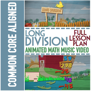 Preview of LONG DIVISION Practice | Long Division Worksheets | Word Problems | Song | Video