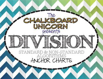 Preview of Long Division Anchor Charts (Standard & Non-Standard Algorithms)