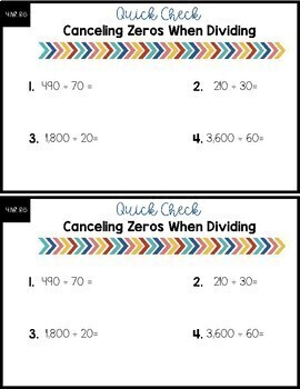 Long Division Assessment Exit Slips Quick Checks By Drop Your Anchor