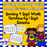 Long Division Bingo- 4 digit whole numbers divided by 1 di