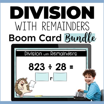Preview of Long Division Boom Cards 5th Grade Bundle