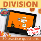 Long Division Boom Cards Halloween Theme