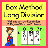 box method for division teaching resources teachers pay teachers