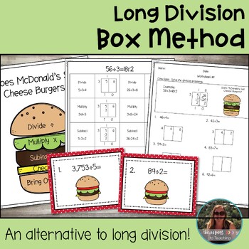 Preview of Long Division Box Method Unit - Notes and Worksheets - 4th Grade
