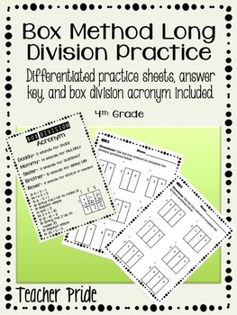 Preview of Long Division Box Method