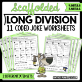 Long Division | Coded Joke Worksheets | 4NBT.B.6 | 5NBT.B.