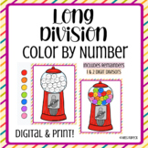 Long Division Color By Number - DIGITAL & PRINT (Includes 