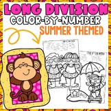 Long Division Color-By-Number | Summer Themed