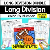 Long Division Color by Number with 1-Digit and 2-Digit Div