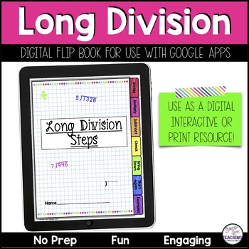 Preview of Long Division Digital Interactive Flip Book