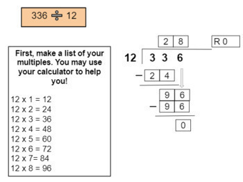 Preview of Long Division Digital Practice Two Digit Divisors: Google Slides