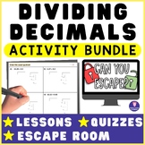 Long Division & Dividing Decimals Activity BUNDLE
