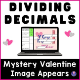 Long Division Dividing Decimals ❤️ VALENTINES DAY Math Mys