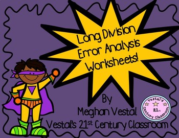 Preview of Long Division Error Analysis Worksheets
