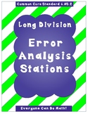 Long Division Error Analysis Stations