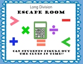 Long Division Escape Room. Educational Breakout Game. No Prep!