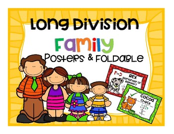 Preview of Long Division Family Posters and Foldable