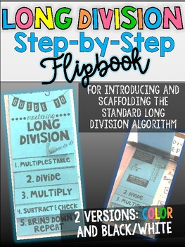 Preview of Long Division Flip Book