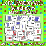 Long Division with Remainders Matching Game