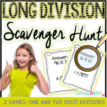 Preview of Long Division Practice Games Scavenger Hunt