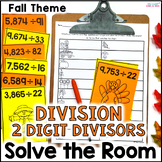 Long Division Games with 2 Digit Divisors Solve the Room -