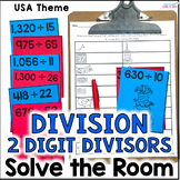 Long Division Games with 2 Digit Divisors Solve the Room -