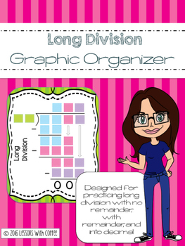 Preview of Long Division Graphic Organizer and Task Cards
