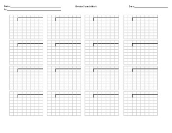 Preview of Long Division Grid Graphic Organizer