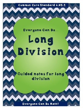 Preview of Long Division Guided Notes