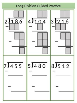 long division guided practice by magicalmathematics tpt