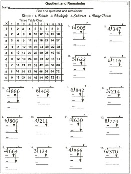 Preview of Long Division: Guided Practice with Times Chart + EASEL Activity