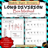 Long Division: Horizontal Box Method- Double Digit Divisor