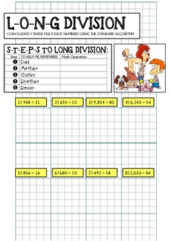 Long Division Lesson Bundle by Making it through Middle School