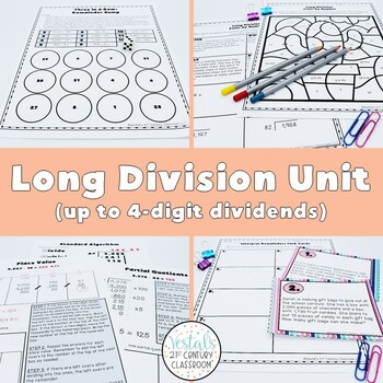 Preview of Long Division Lessons with Up to 4-Digit Dividends (Math SOL 5.CE.1)