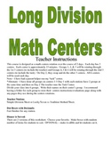 Long Division Math Centers and Activities