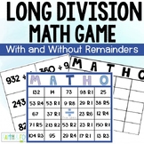 Long Division Math Game- With and Without Remainders- Long