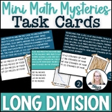Long Division Multi-Step Word Problem 4th Grade Task Cards