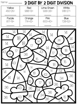 Long Division Mystery Picture Spring Themed by CreatedbyMarloJ | TPT