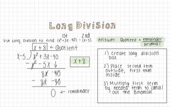 Preview of Long Division Notes