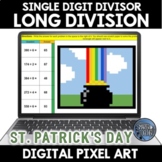 Long Division One Digit Divisor St. Patrick's Day Digital 